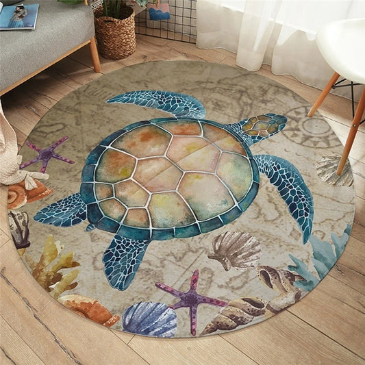 3D Printed Sea Turtle Round Rug!